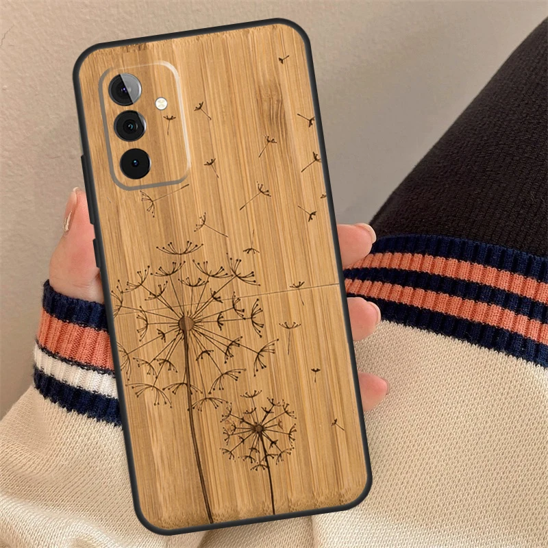 Natural Bamboo Wood Pattern Print Case For Samsung Galaxy A54 A34 A24 A14 A12 A22 A32 A52 A51 A71 A13 A23 A33 A53 A73 Cover