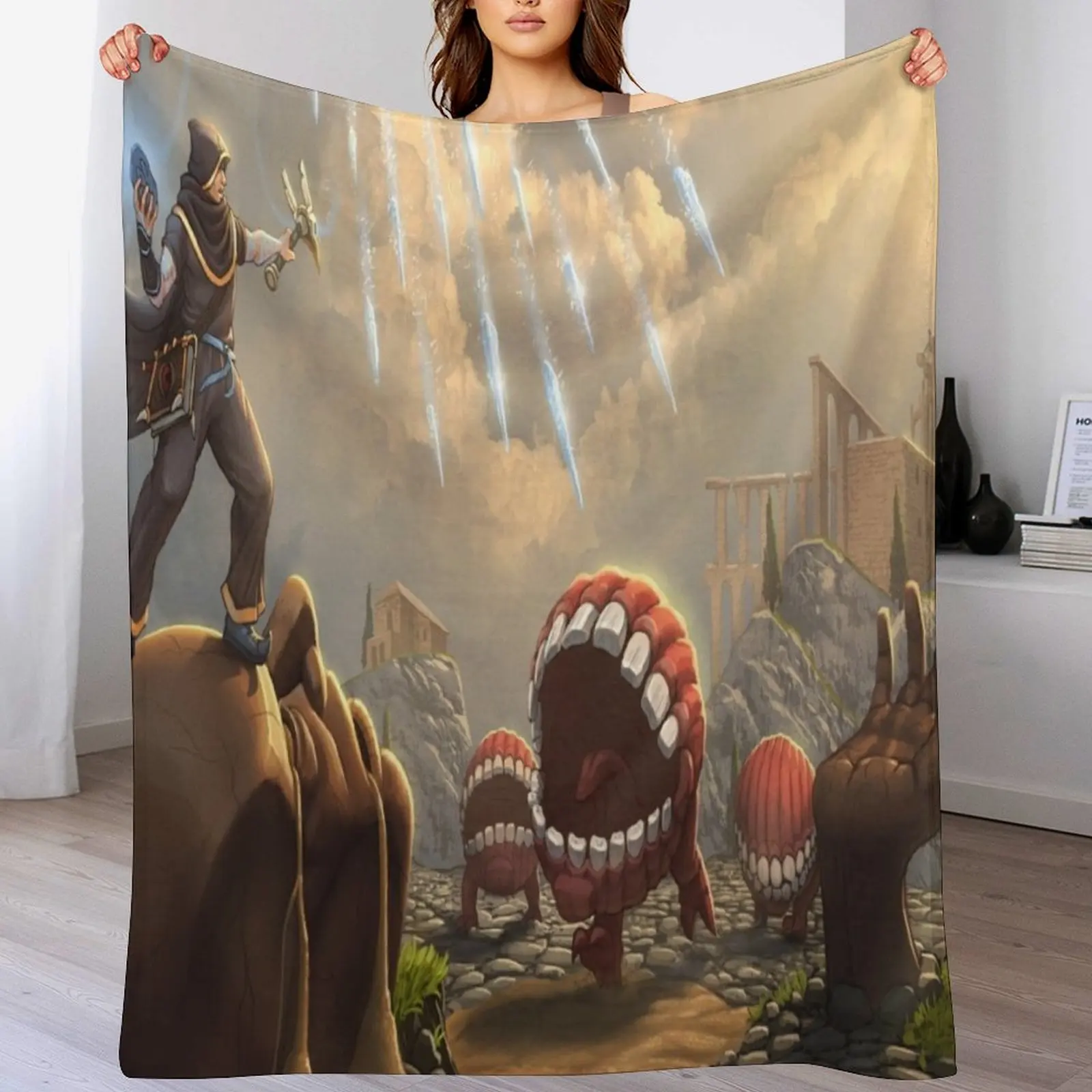 

Tibia game hunt in Roshamuul Throw Blanket Multi Purpose Soft Warm Blanket for Home Travel