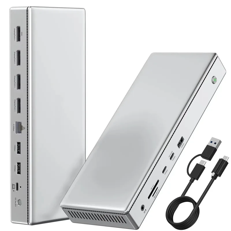 4-DisplayPort USB-C Dock Quad 4K 10K 2.5G Ethernet WL-UG75PD1-4D2 Wavlink Laptop Docking Station