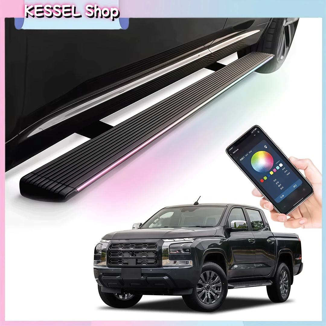 

Deployable Power Side Step with LED Light Electric Running Boards for Mitsubishi Triton L200 2024 2025 2026 Retractable Steps