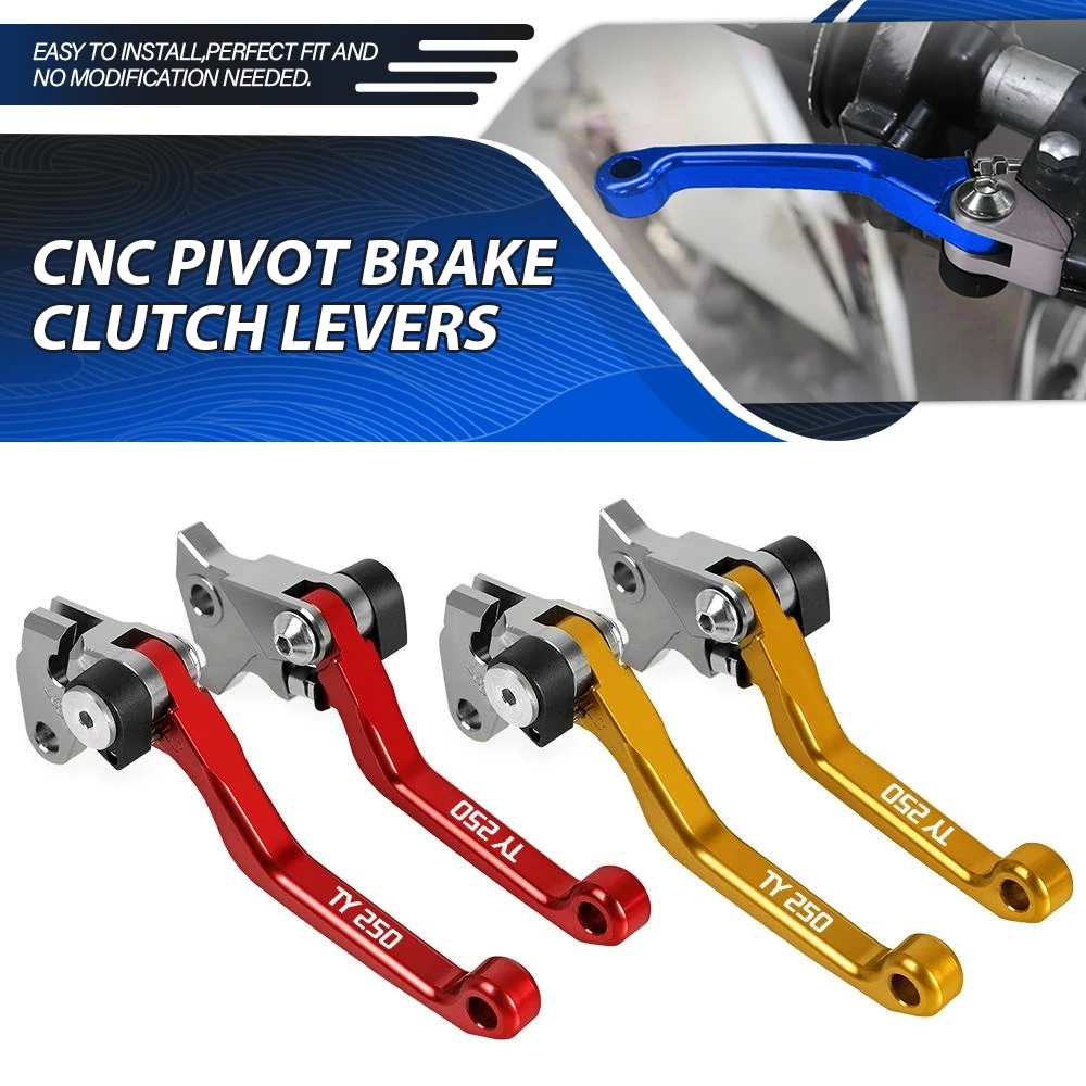 CNC Motorcycle handbrake Motocross dirt bike Pivot Brake Clutch Levers FOR YAMAHA TY250 TY 250 1991 1992 1993 1994 1995 1996