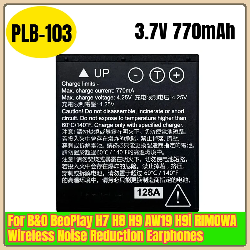 

3.7V 770mAh PLB-103 Li-ion Battery for B&O BeoPlay H7 H8 H9 AW19 H9i RIMOWA Wireless Noise Reduction Earphones