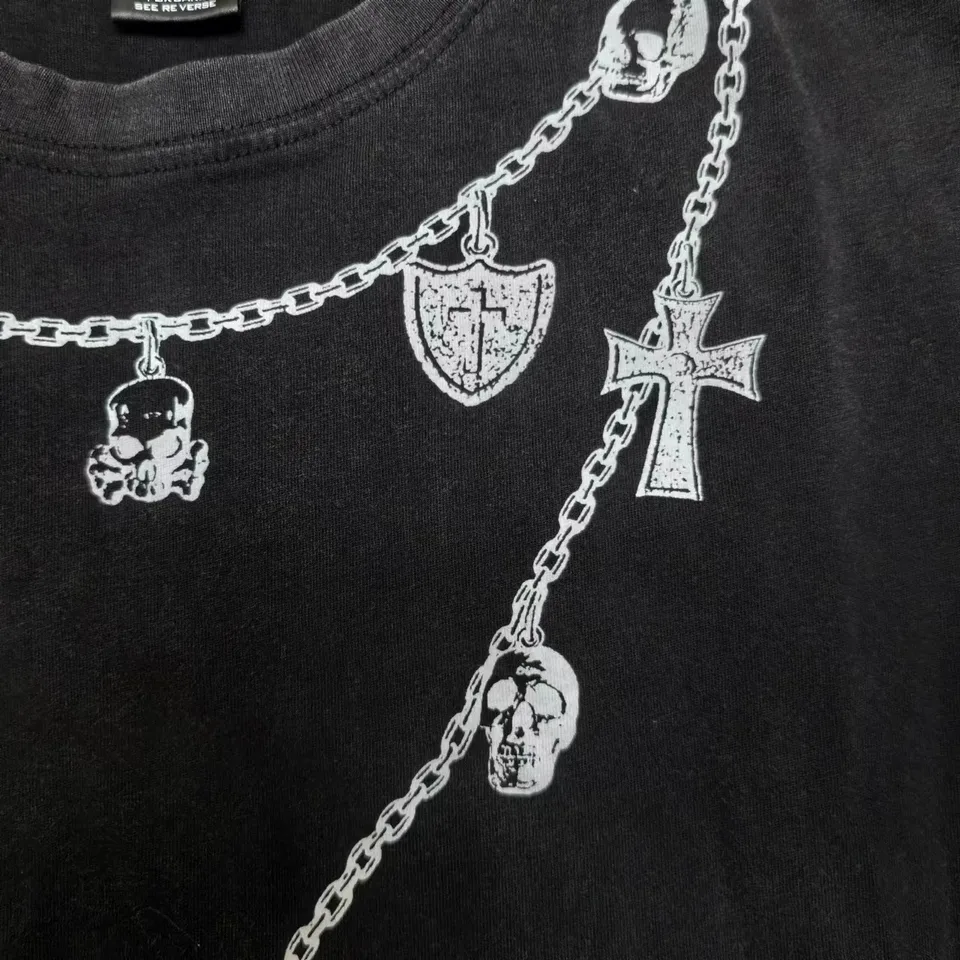 2024 Number Nine Archive Skull Necklace Worn Out Washed Short