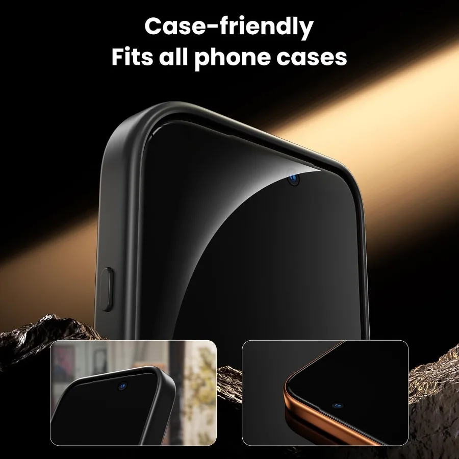 Protecteur d'écran pour iPhone 17 Pro Max [HD Clear][Easy Installation] Coque FriendlyTempered Glass 9H Hardn Incassable Anti Fin