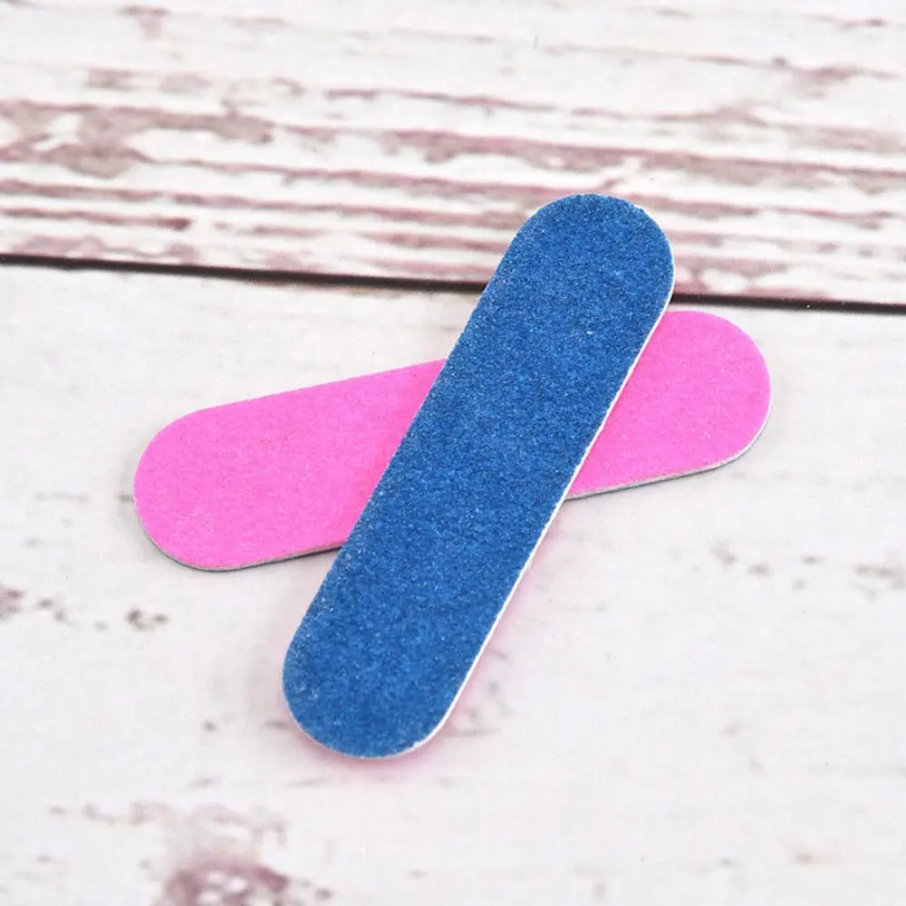 

100 шт., пилочка для ногтей с синей древесной стружкой, одноразовая розово-красная одноразовая пилочка для ногтей, разглаживающая грубая поверхность, наждачная бумага, пилочка для ногтей