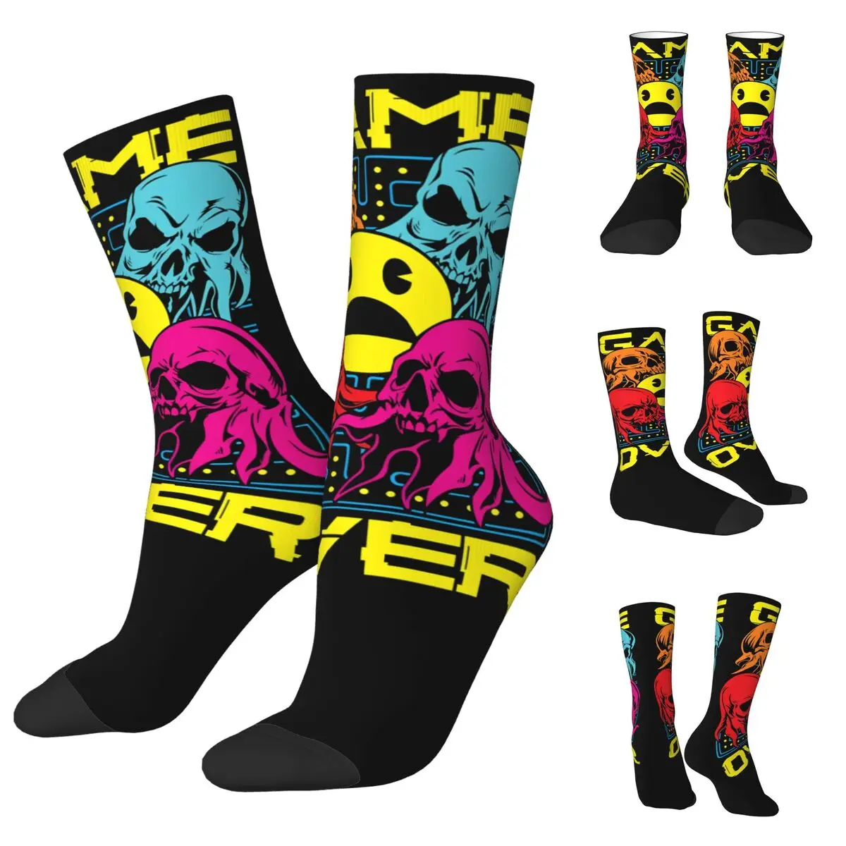 ATARI X BUTCHER BILLY Collection Game cosy High elasticity polyester fiber Unisex Hip Hop Happy 3D printing Street Style Sock