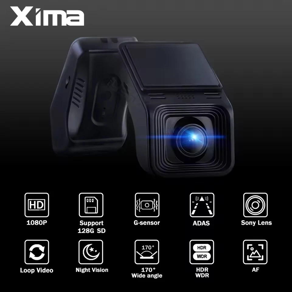XIMA 8X DVR Car Dashcam Full HD 1080P ADAS Car DVR Video Recorder Dash Cam Night Version parking For Car Radio Android Player