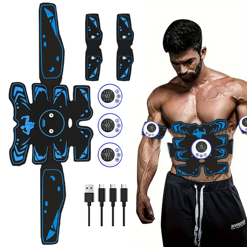

Muscle Toner EMS Belt Abdominal Stimulator - 8-Mode 19-Level Smart Fitness Waist Trainer for Home Gym Waist Care