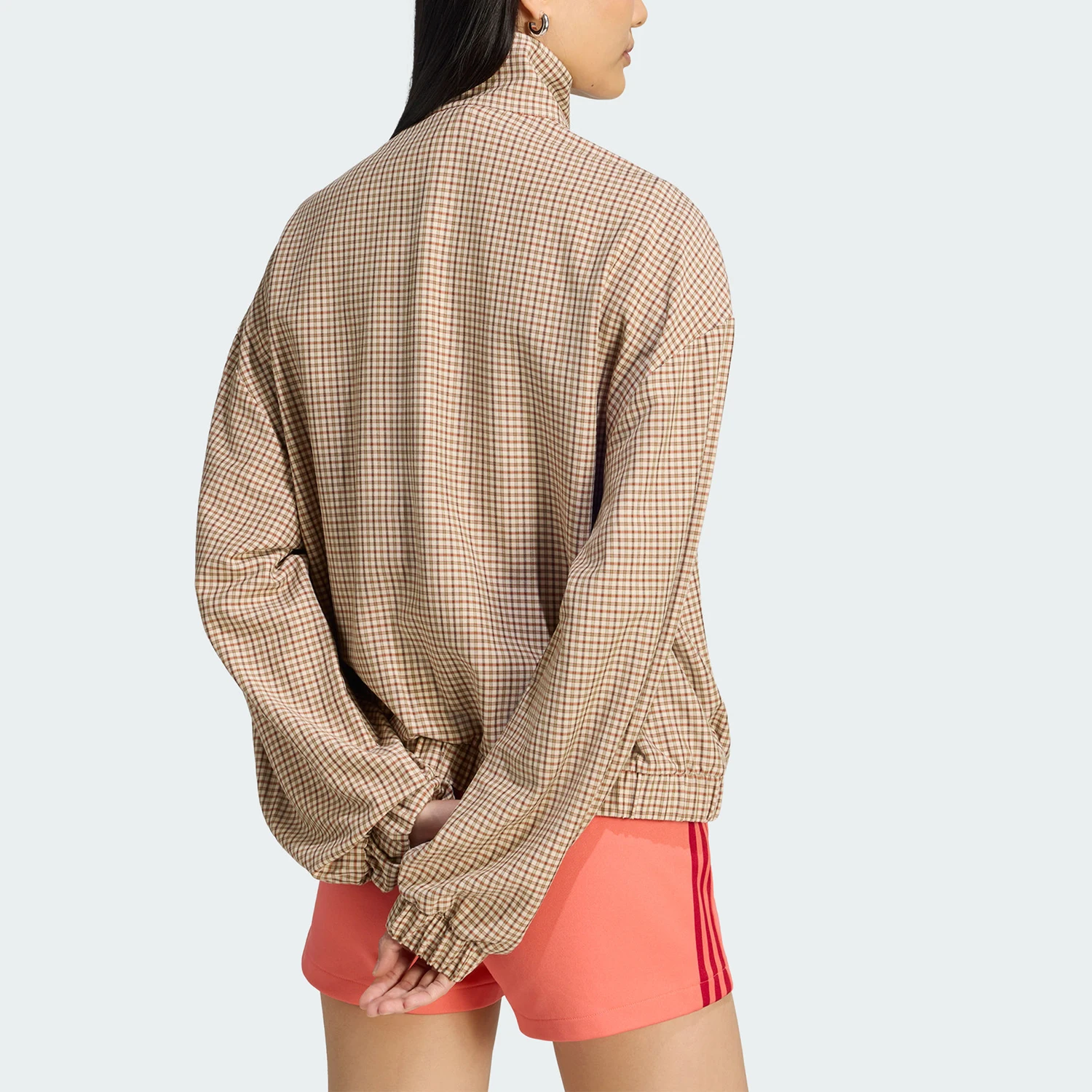 Adidas genuine clover women's retro striped casual long sleeved jacket LE8307