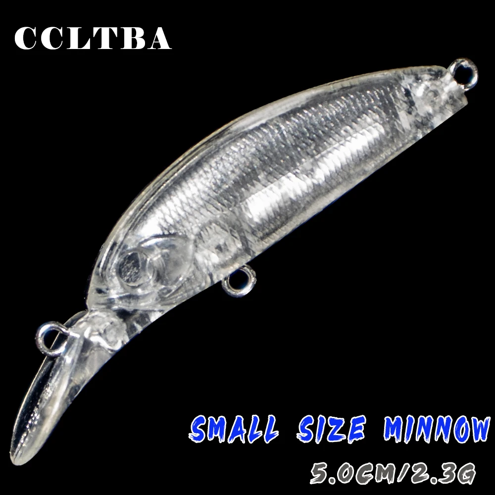 

CCLTBA 20pcs/lot Unpainted Fishing Lures Blanks Small Size Minnow Long Casting Hard Baits DIY Wobble 5cm 2.3g