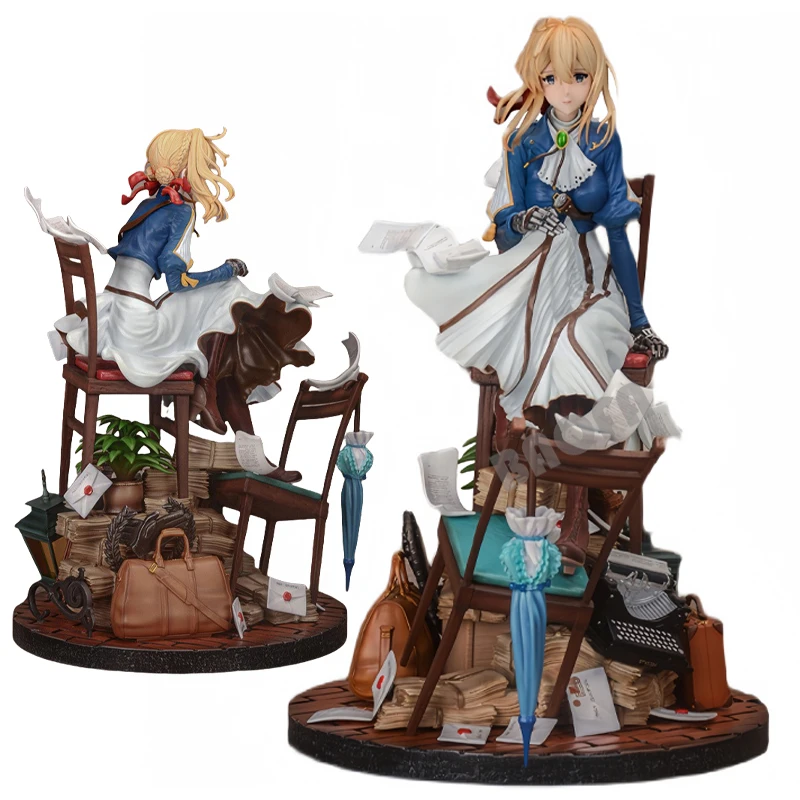 28cm Violet Evergarden Anime Girl Figure Gk Violet Evergarden Statue Action Figure Reisalin Stout Ryza Figurine Model Toys Gifts