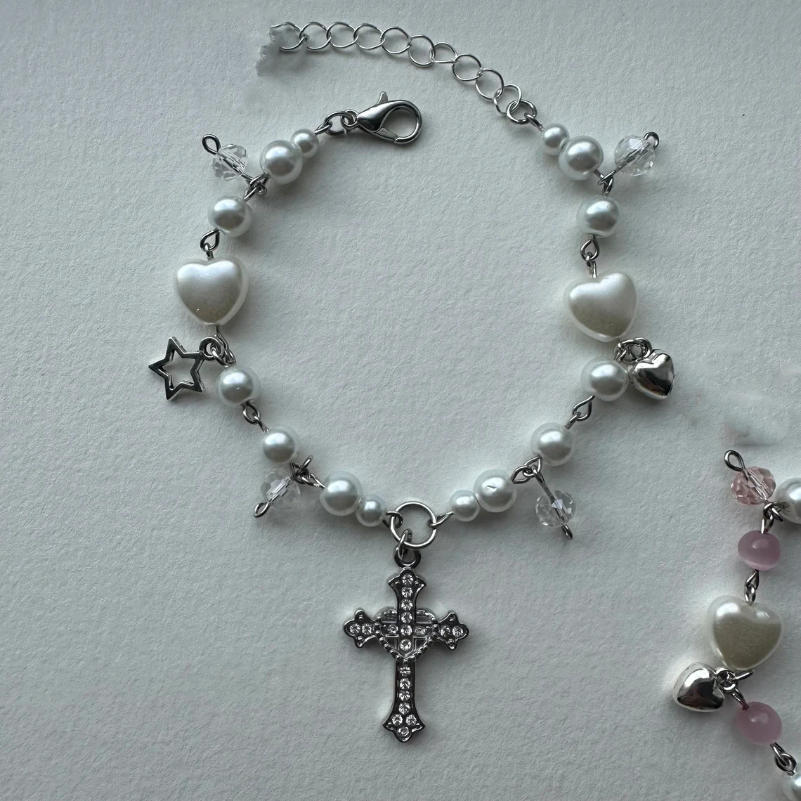 أساور مستوحاة مصنوعة يدويًا من لانا ديل ري | Y2K جوهرة الصليب القلب ستار مطابقة سوار | مجوهرات الجنية #2