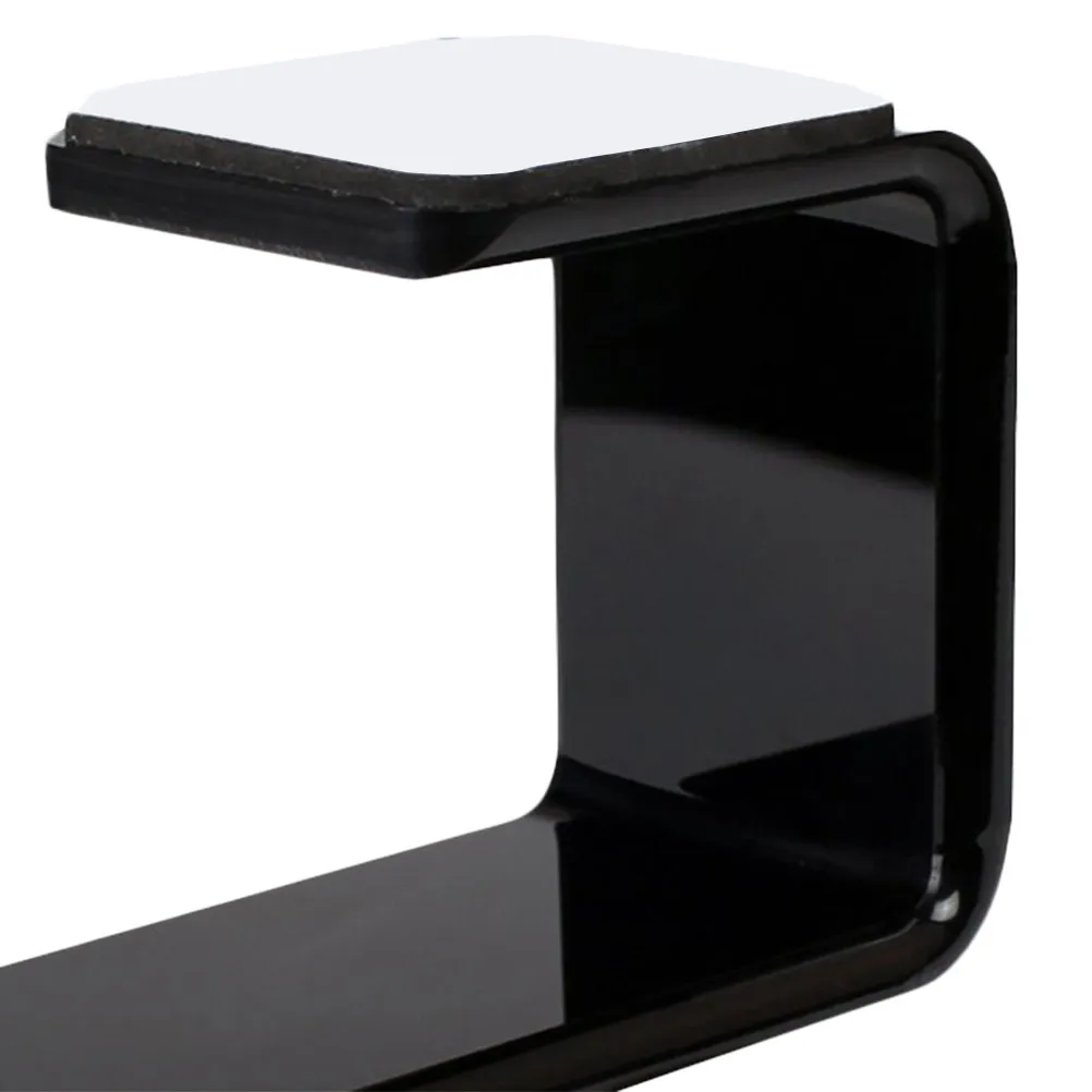 Headphone Earphone Hanging Rack Rotatable Holder Durable Wall Desk Stand Bracket Black Elegant Comfortable Design