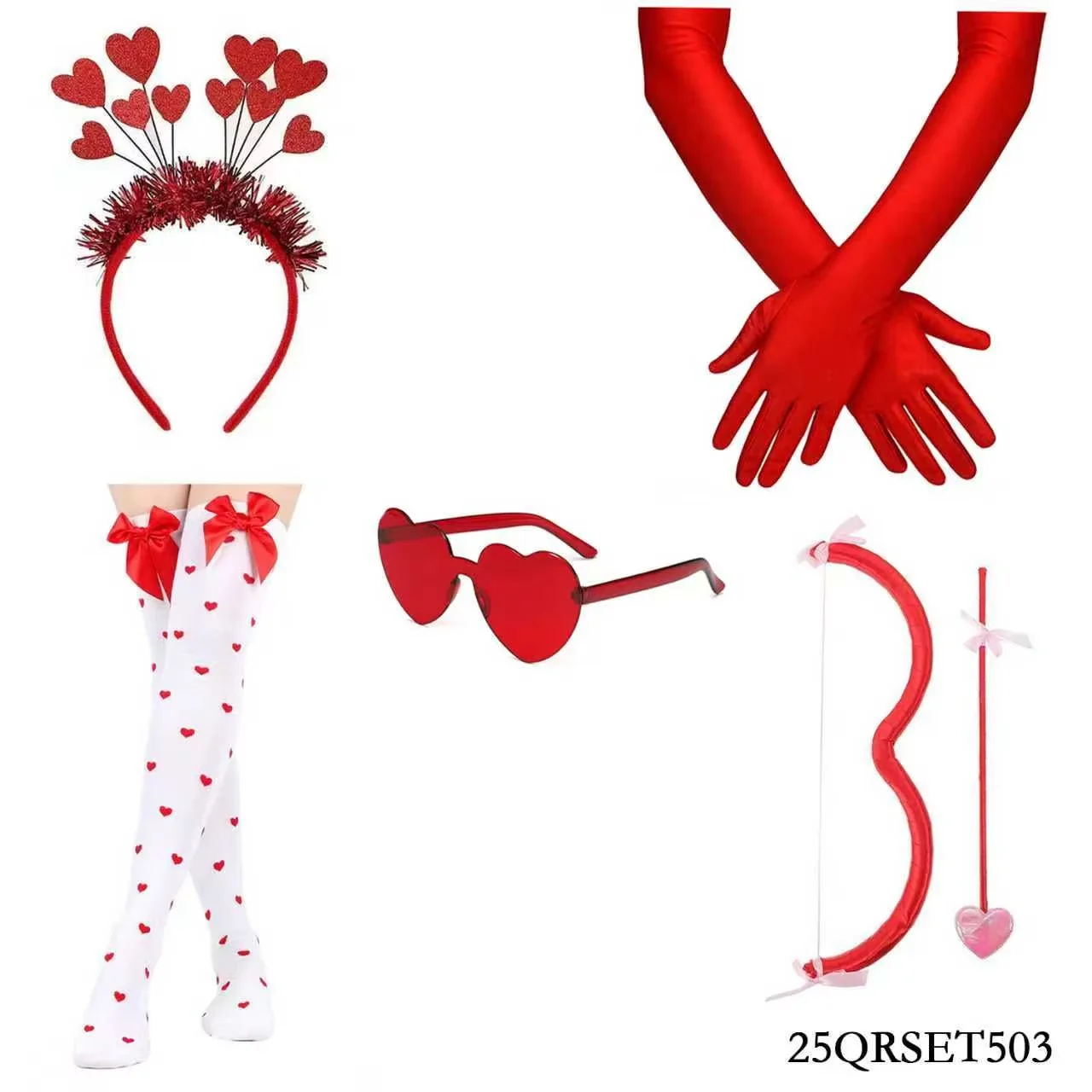 

PESENAR Valentine's Day Costume and Accessories Set, Perfect for Valentine's Day Cosplay and Party