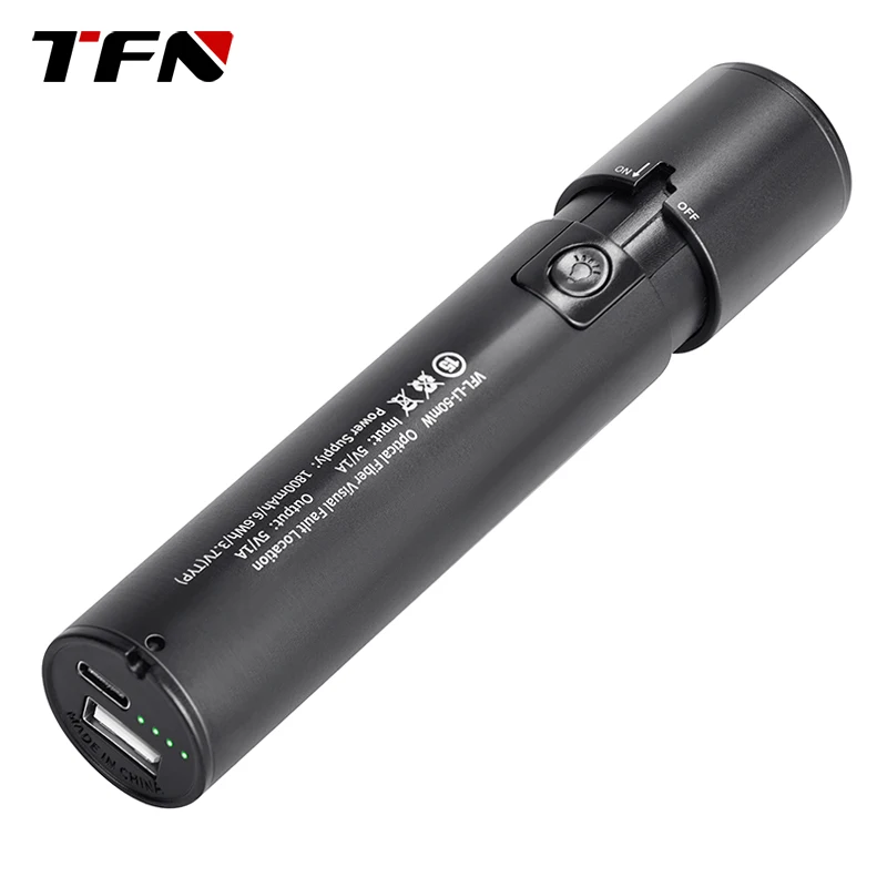 Imagem -02 - Tfn Dl30m Optical Fiber Cabo Tester Vfl Visual Fault Locator Carregamento 30km Caneta Luz Vermelha