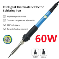 Electric Soldering 60W Iron 110V 220V US/EU Plug Temperature Adjustment Soldering Iron Household Electronic Welding Repair Tool