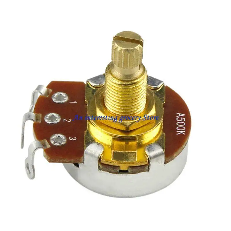 652D A500K Split Shaft Volume Taper Potentiometers Electric Guitar Replacement