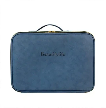 Large capacity portable belt storage box, special storage box for pattern embroidery and lamp manicure.