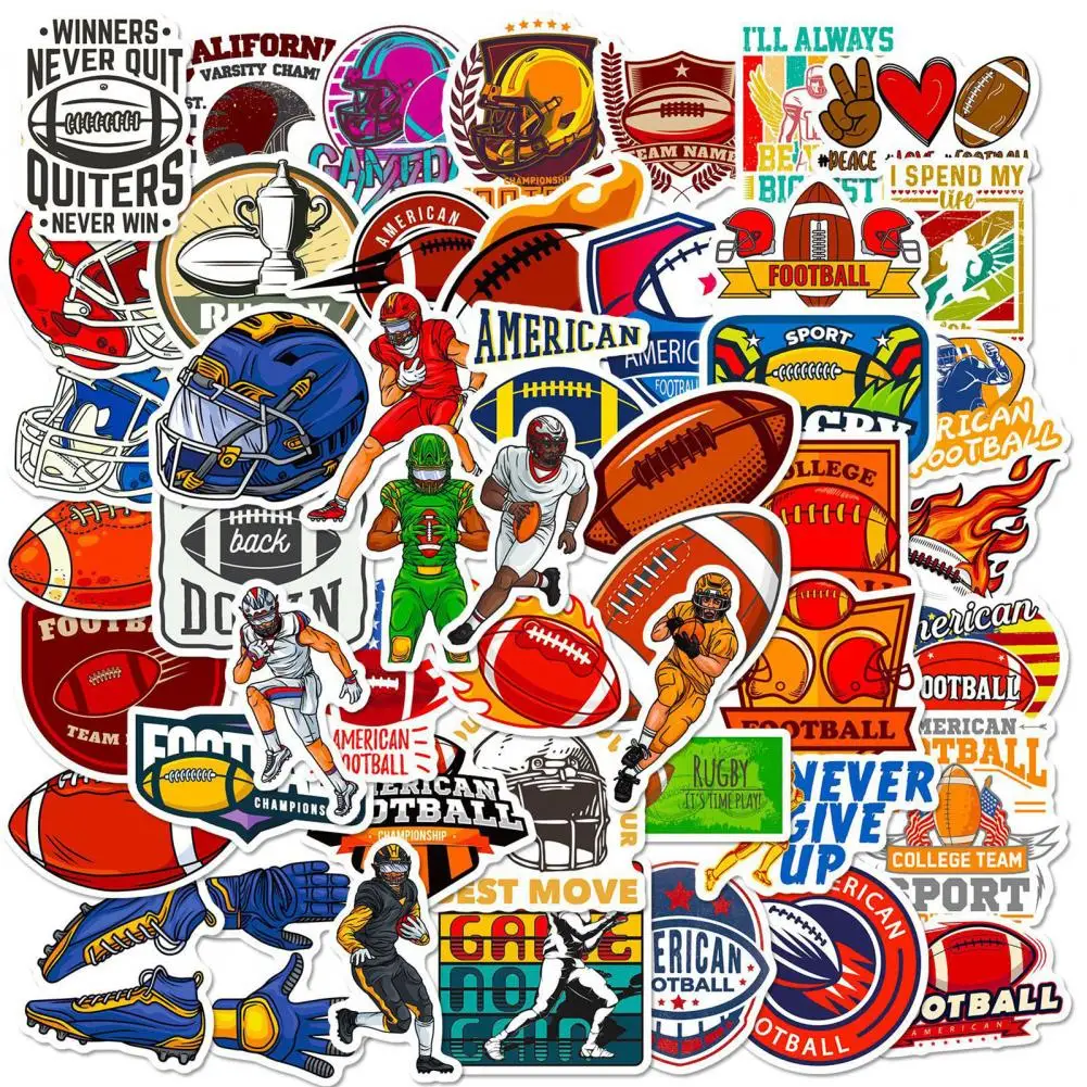 Fade resistant Rugby Decals Football Stickers for Fans Printing Rugby Stickers for Skateboards Laptops Water Bottles