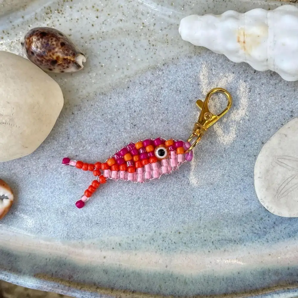 Ожерелье «сделай сам», подвеска в виде маленькой рыбки из бисера, брелок для ключей, контрастный кулон для мобильного телефона, автомобильный брелок, подвески для рюкзака с героями мультфильмов