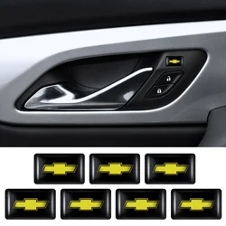 5/10/20Pcs Car Interior 3D Epoxy Stickers Center Console Dashboard Decor For Chevrolet Captiva Colorado Cruze Spark Malibu Corsa