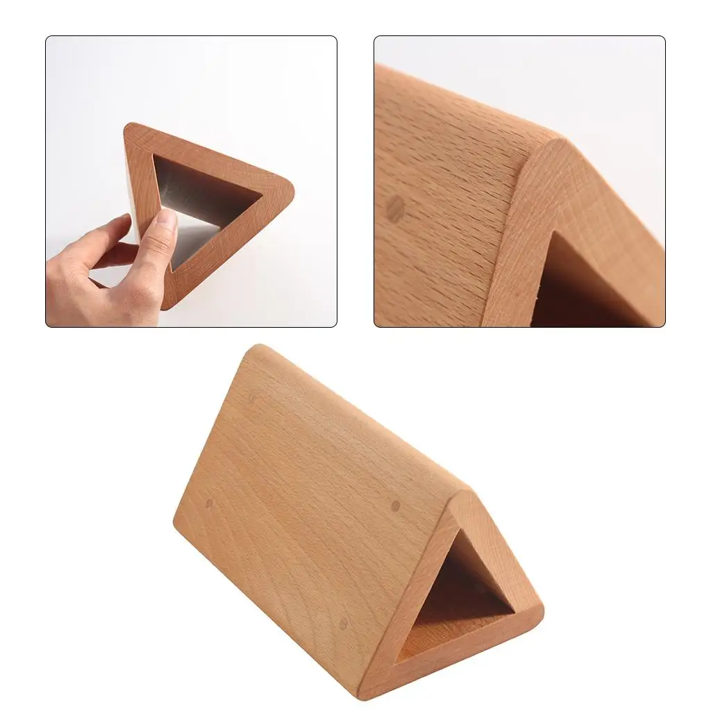 Leather Bending Tool Handmade DIY Leather Craft Bend Fixed Mold Leather Wallet 3 Angle Beech Material