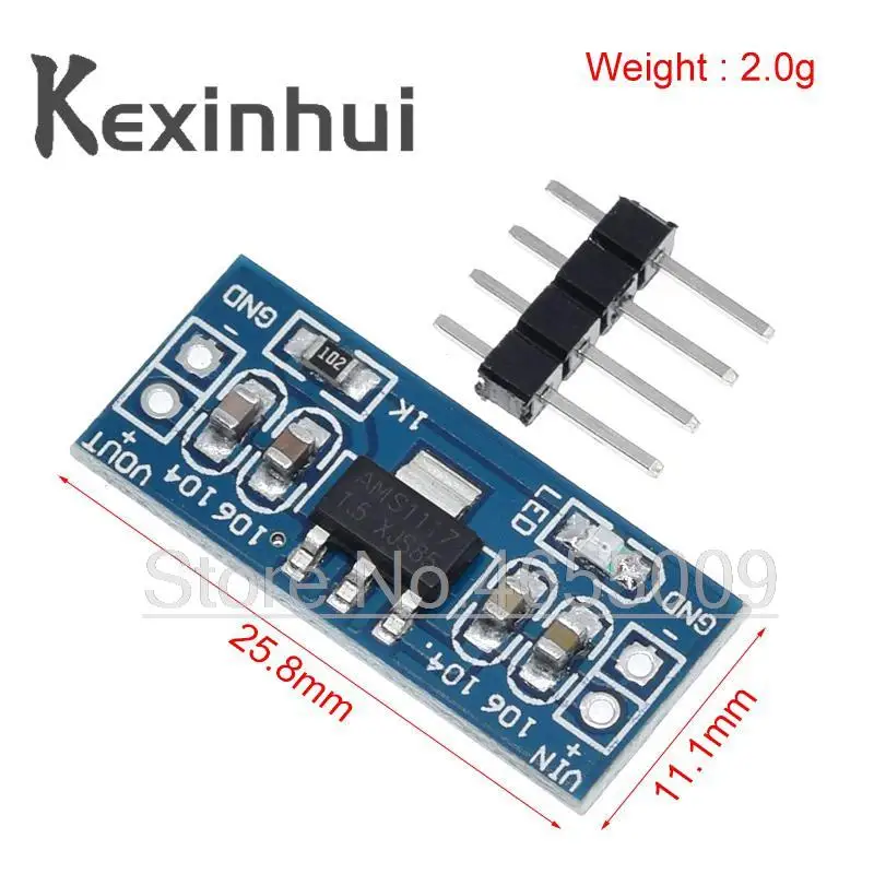 5PCS AMS1117 1.2V 1.5V 1.8V 2.5V 3.3V 5V power supply module AMS1117-5.0V power module AMS1117-3.3V For diy kit