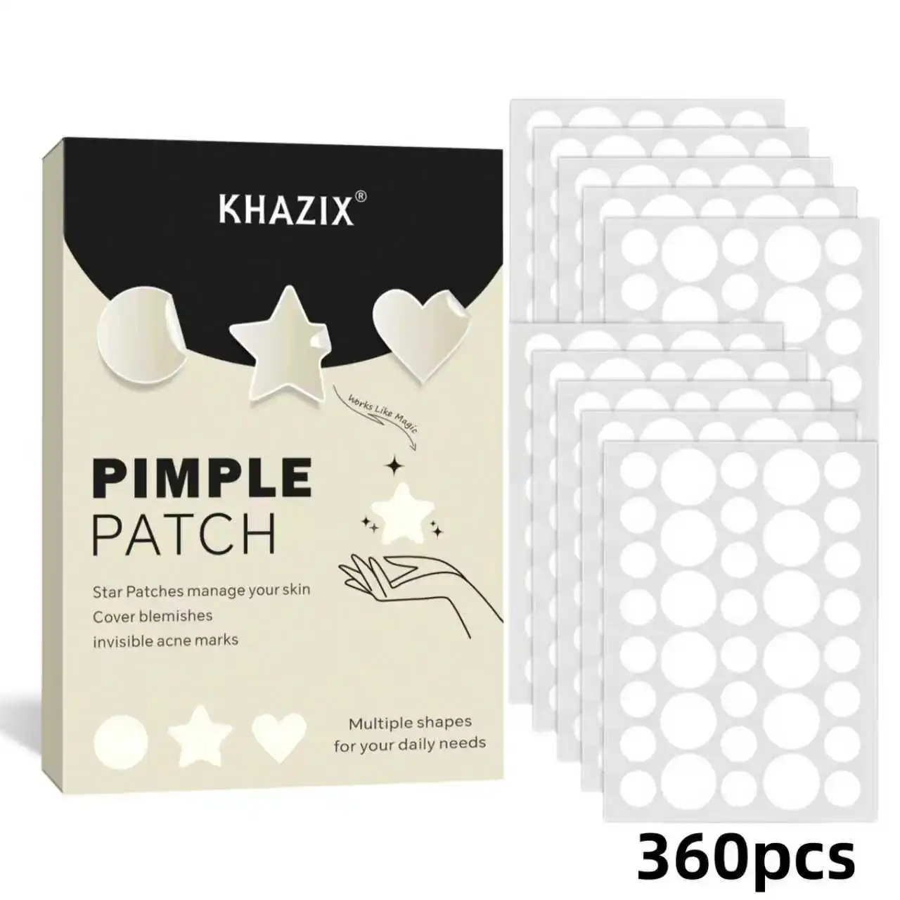 

360 шт. гидроколлоидные пластыри от прыщей — впитывают торт и масло, уменьшают покраснение, невидимые, пригодные для ношения на весь день.