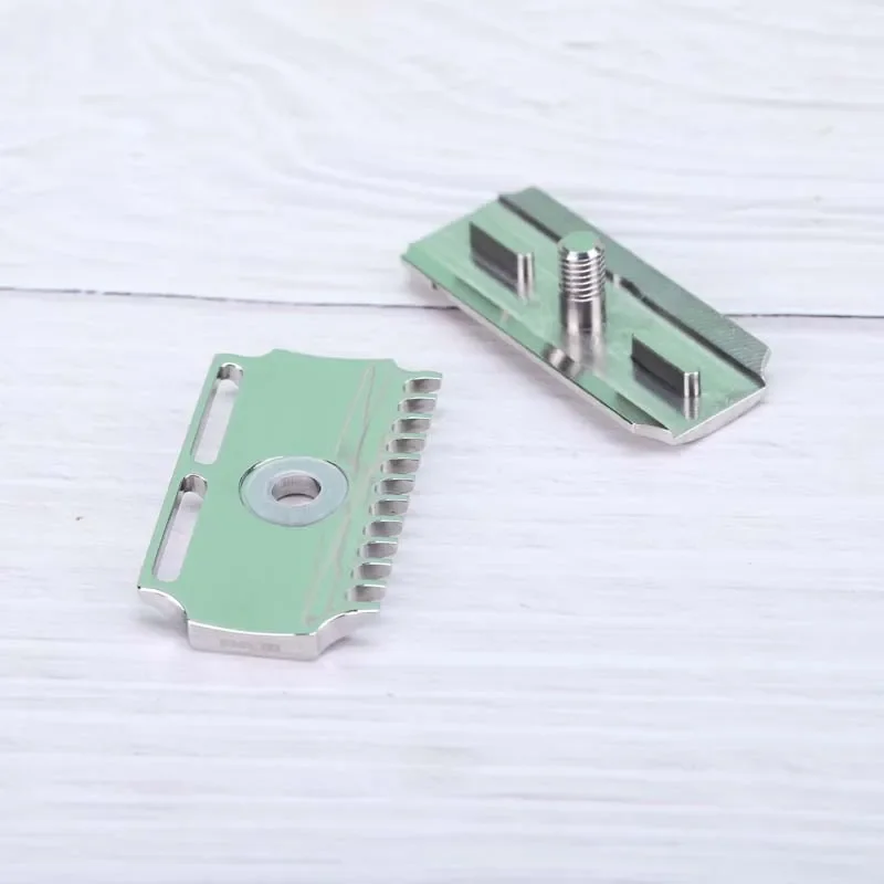 YAQI нержавеющая сталь с лезвием 0,7 мм Vostok 70DC полированная двойная расческа безопасная бритвенная головка для зрелых мужчин портативный инструмент для бритья