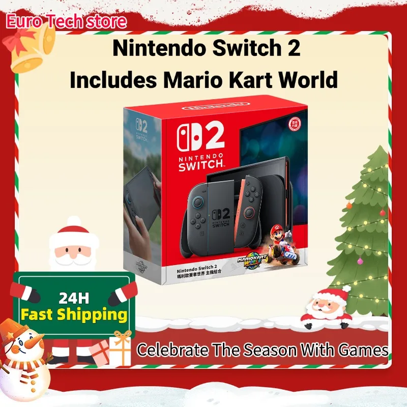 Nintendo Switch 2 Écran 7,9'' Poignée Joy‐Con Console réglable audio améliorée comprend Mario Kart World NS2 Original