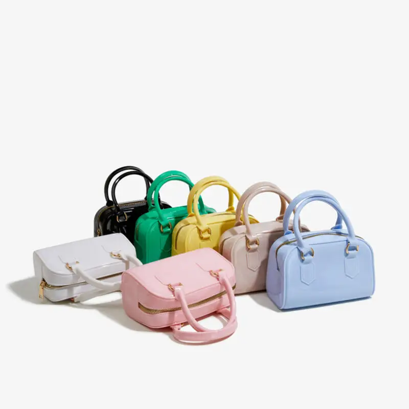 Fashion Jelly Bags Women New Shoulder Bags Solid Color Niche Chain Bags Small Square Bag Versatile Crossbody Bags Handheld Bags