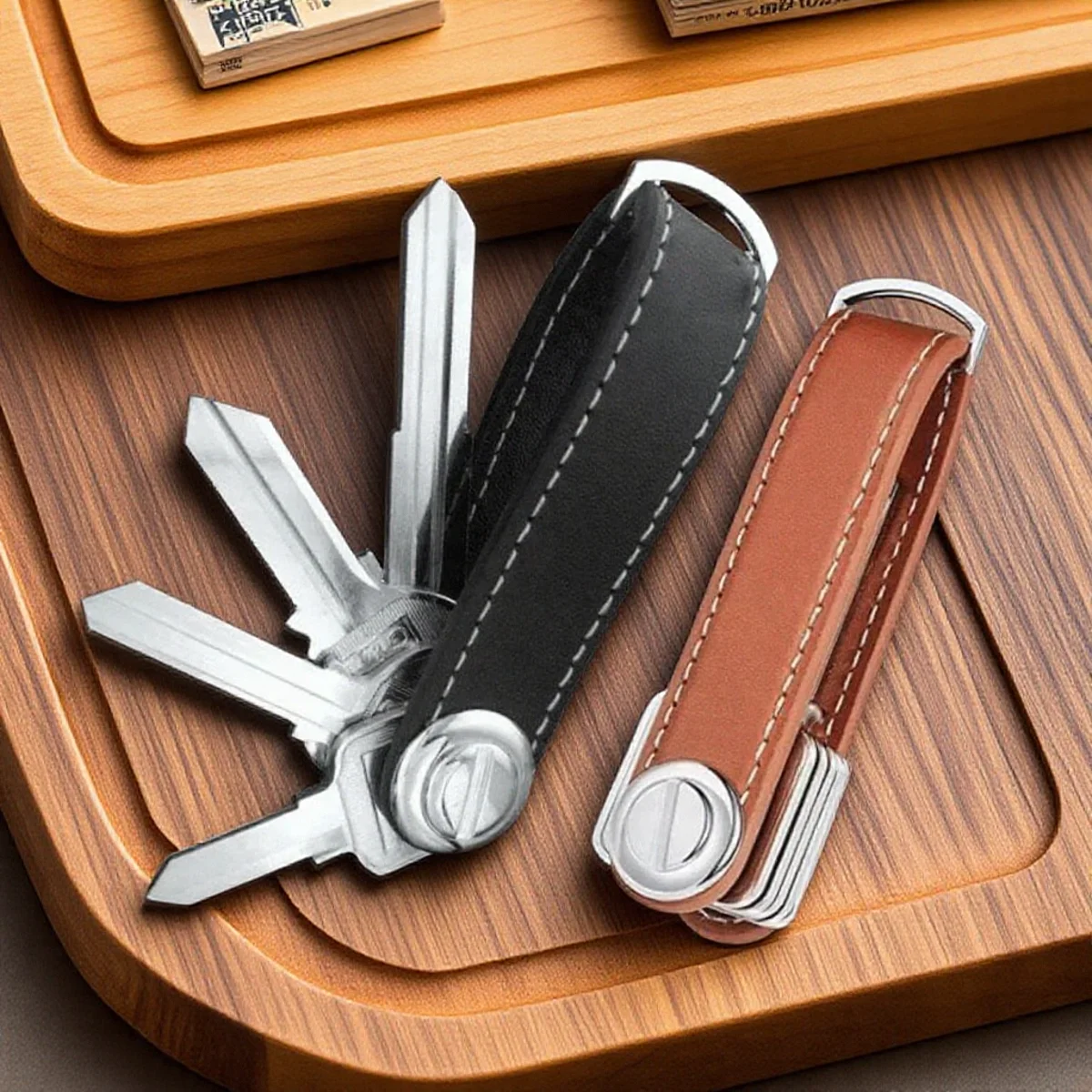 

Car Key Pouch Wallet Holder Key Organizer Multifunctional Folding Pocket Keychain Case Collector Storage Bag