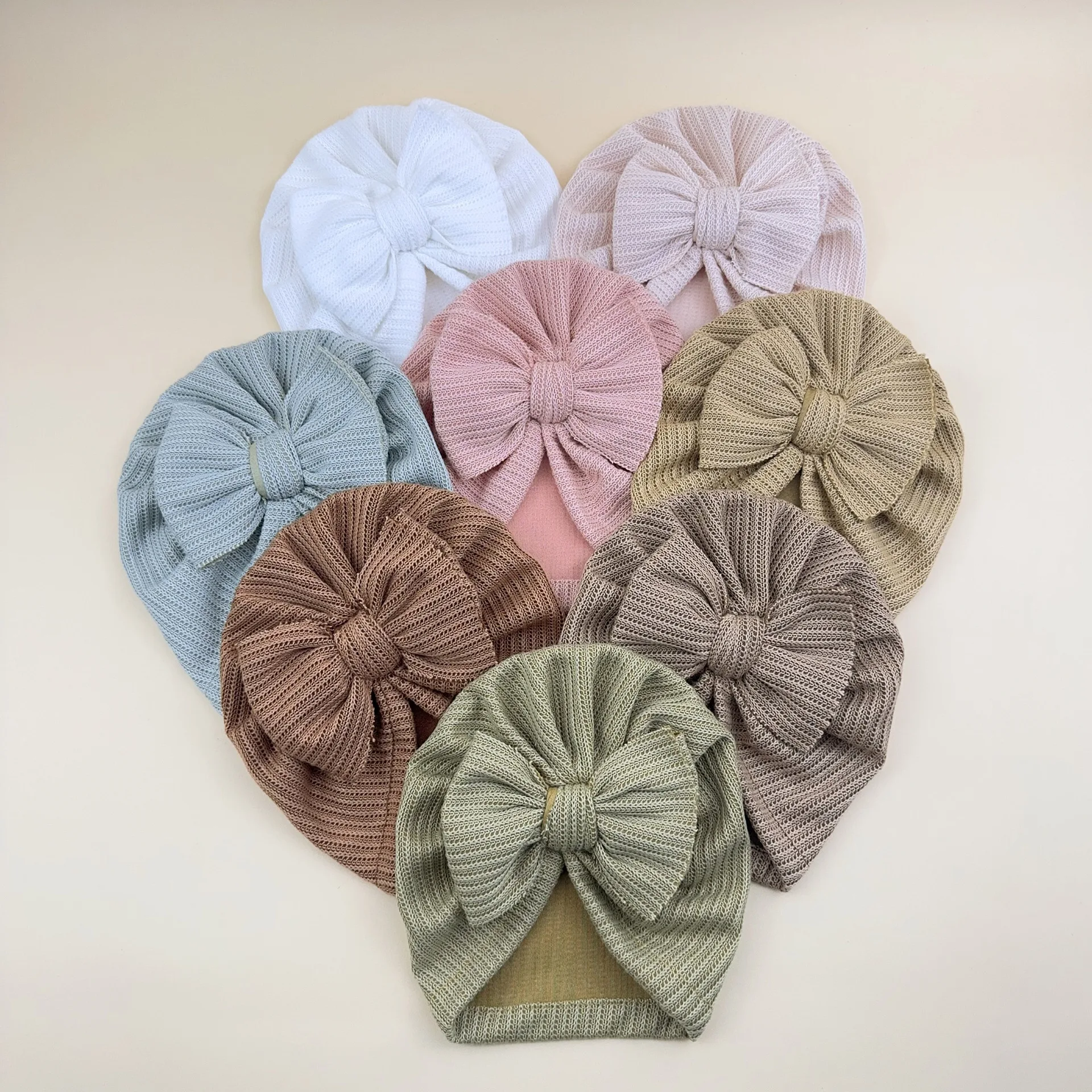 20pc/lot Newborn Wool Knit Turban Hat Baby Girls Cotton Headwraps Infant Bonnet Beanie Kid Photography Props Headwear Bulk Price