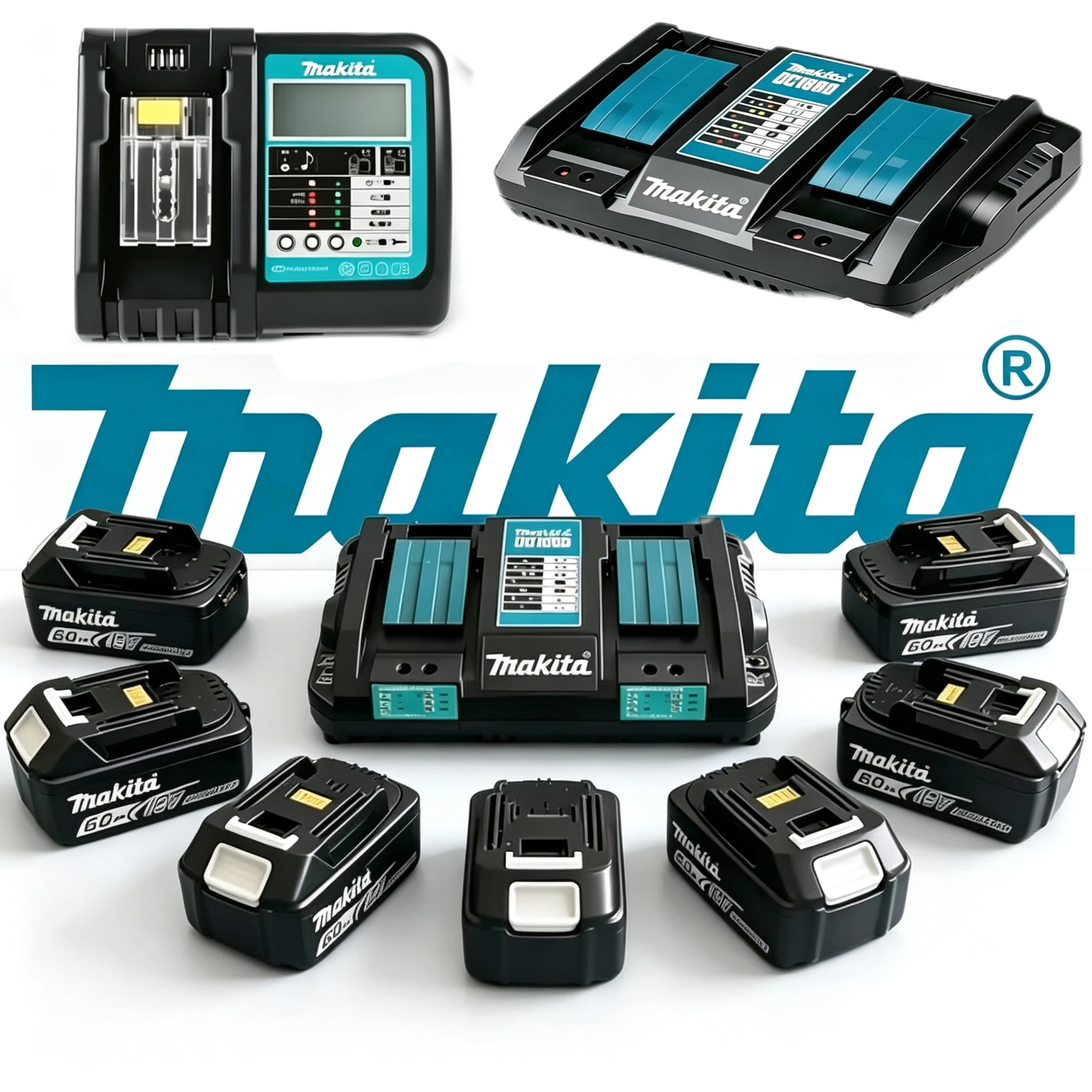 

3A Dual Port Fast Charger For Makita 14.4V-18V DC18RD BL1850 BL1820 6.0Ah Battery Overcharge Protected Replacement Charger