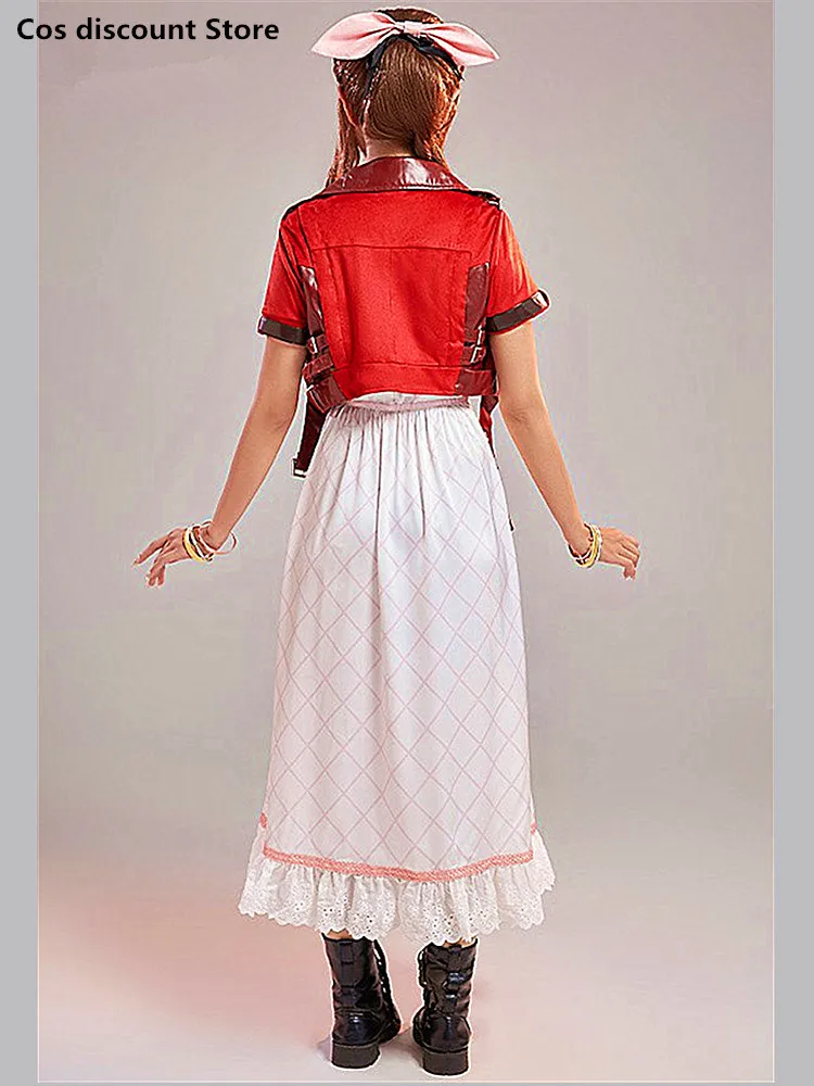 Final Fantasy FF7 Aerith Gainsborough Cosplay Costume Anime Women Fashion Dress Role-playing Clothing for Girls 2022 Sizes S-XL