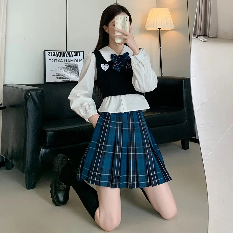 

Japanese Student Short/Long Sleeve Sexy Jk Set School Uniform School Clothes Pleated Skirt Girl Seifuku Dress Cosplay Schoolgirl