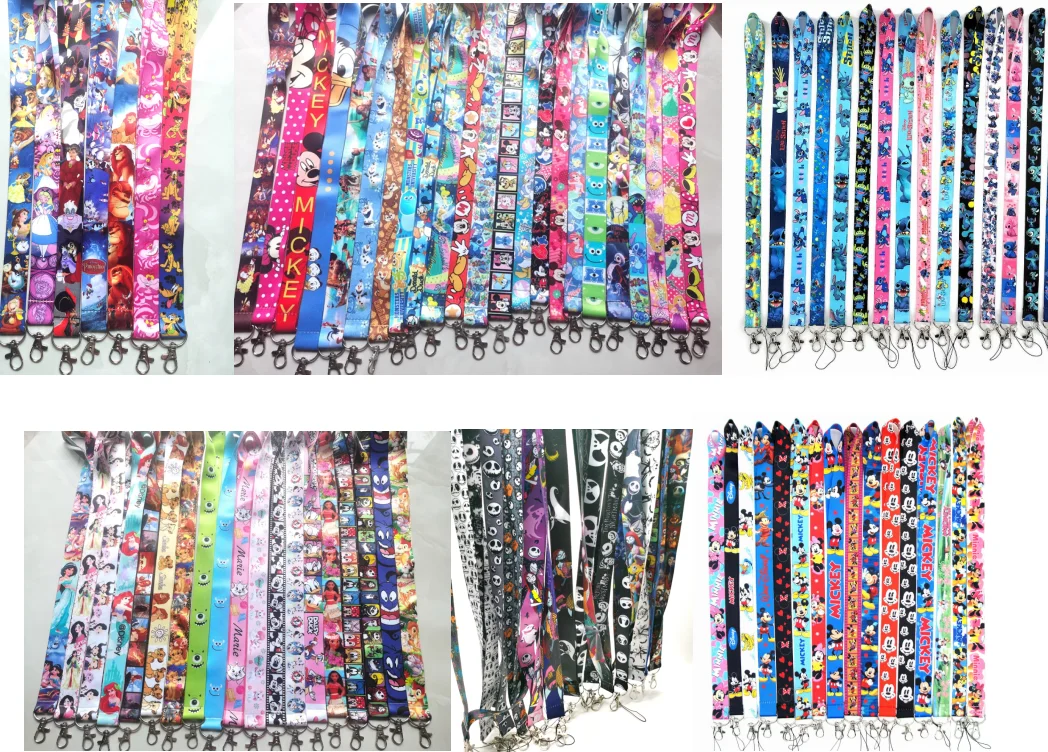 

New cartoon mix different random Lanyards Keys Neck Strap For Card Badge Key Chain Lanyard Key Holder DIY Hang Rope Keyrings