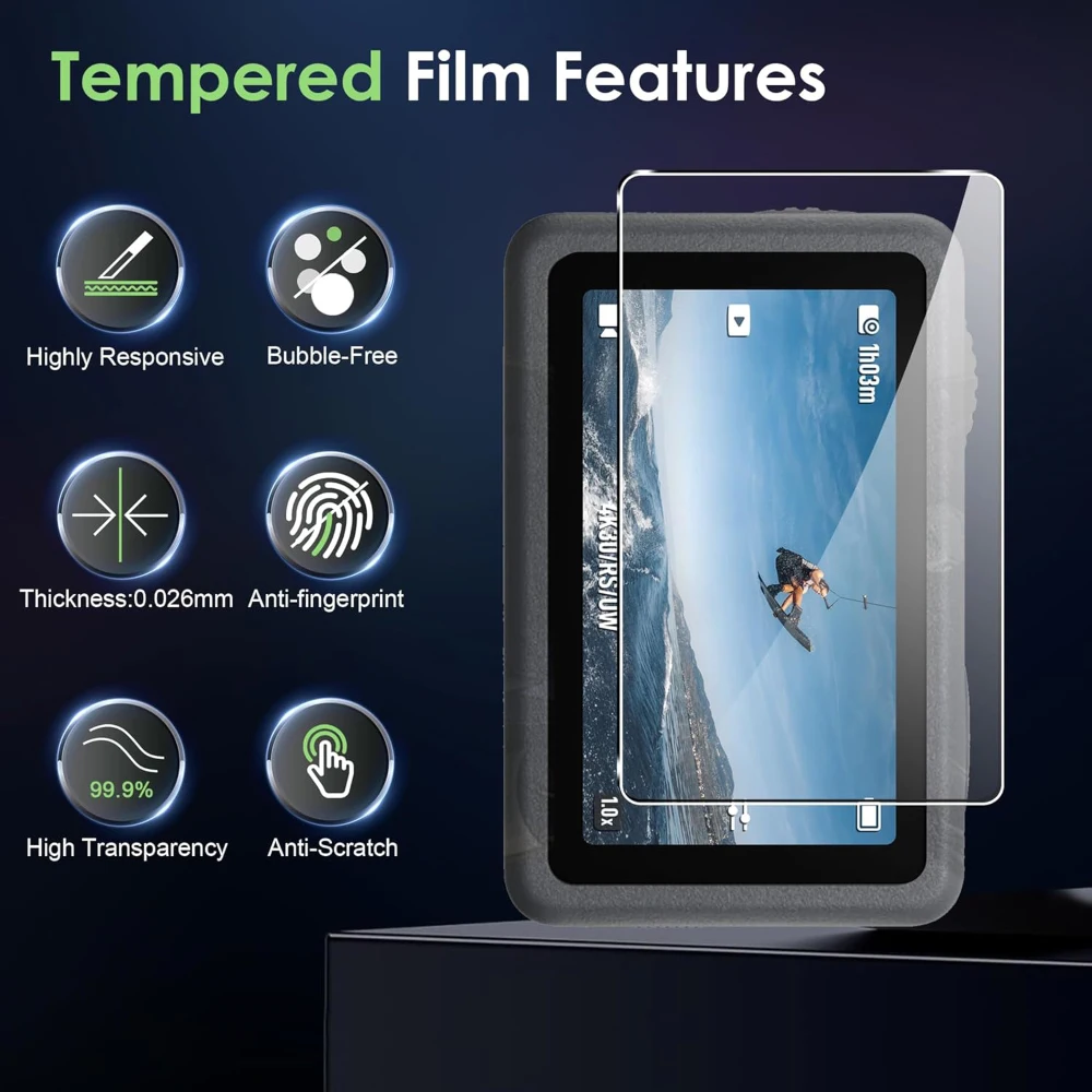 ل DJI Osmo Action 6 واقي للشاشة الزجاج المقسى غطاء للعدسات غطاء حقيبة واقية ل DJI Action 6 الملحقات #2