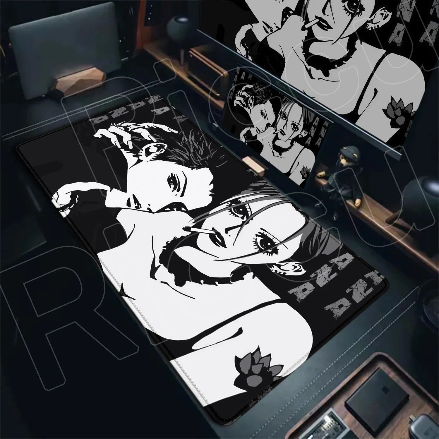HD XXL Anime NANA smoke Mouse Pad Rug PC accessories Desk Mat Cute Extended Gaming Keyboard Mats Large Gamer Mousepad carpet