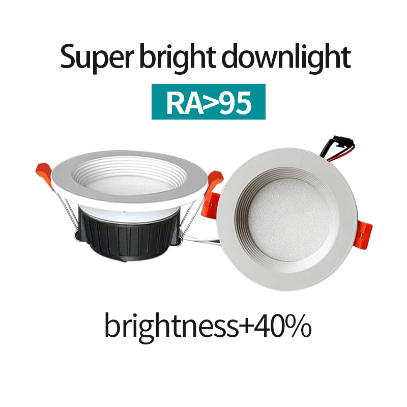 【Agujero de apertura de 90mm-110mm】 Downlight LED integrado, luz de techo LED blanca, foco LED de 5W para el hogar, iluminación para sala de estar y dormitorio