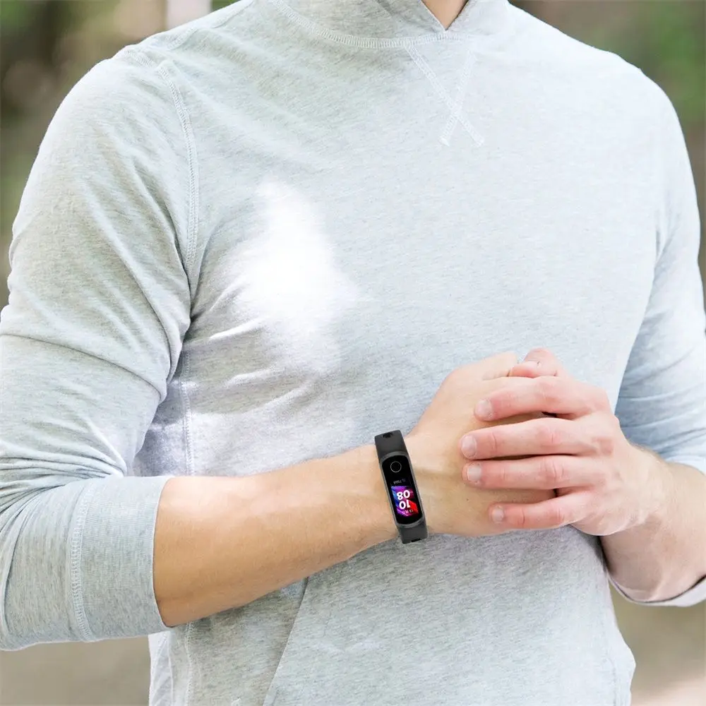 Soft Sports Silicone Strap Replacement Watch Band for HUAWEI Band 4 ADS-B29 / Honor Band 5i  ADS-B19