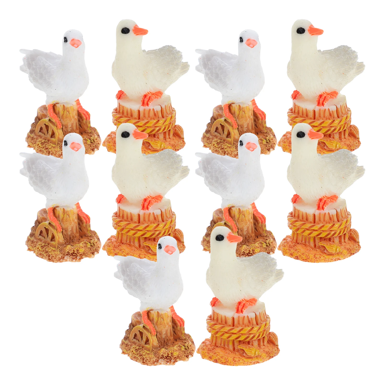 

10 Pcs Ocean Bird Statue Home Office Seagull Sculpture Decor Seagull Figurine Garden Ornaments Stress Relief Toys