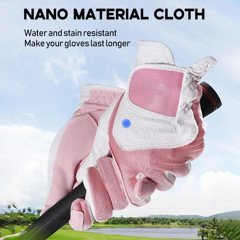 

Cool Golf Gloves Breathable Stable Grip Fit Golf Gloves Lightweight Gloves Stylish Synthetic Golf Gloves Women Golfer Gloves For