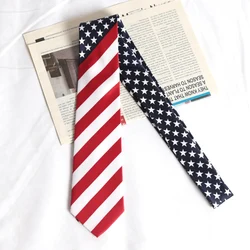 Star Striped American/USA Tie Flag Mens Print Necktie for Man Wedding Performance Tie for Business Party Ties Shirts Accessories