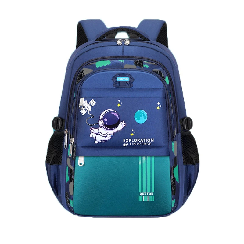 Fashion School Bag Astronaut Pattern Letter School Bag Navy And Green Backpack Boutique Travel Shoulder's Bag