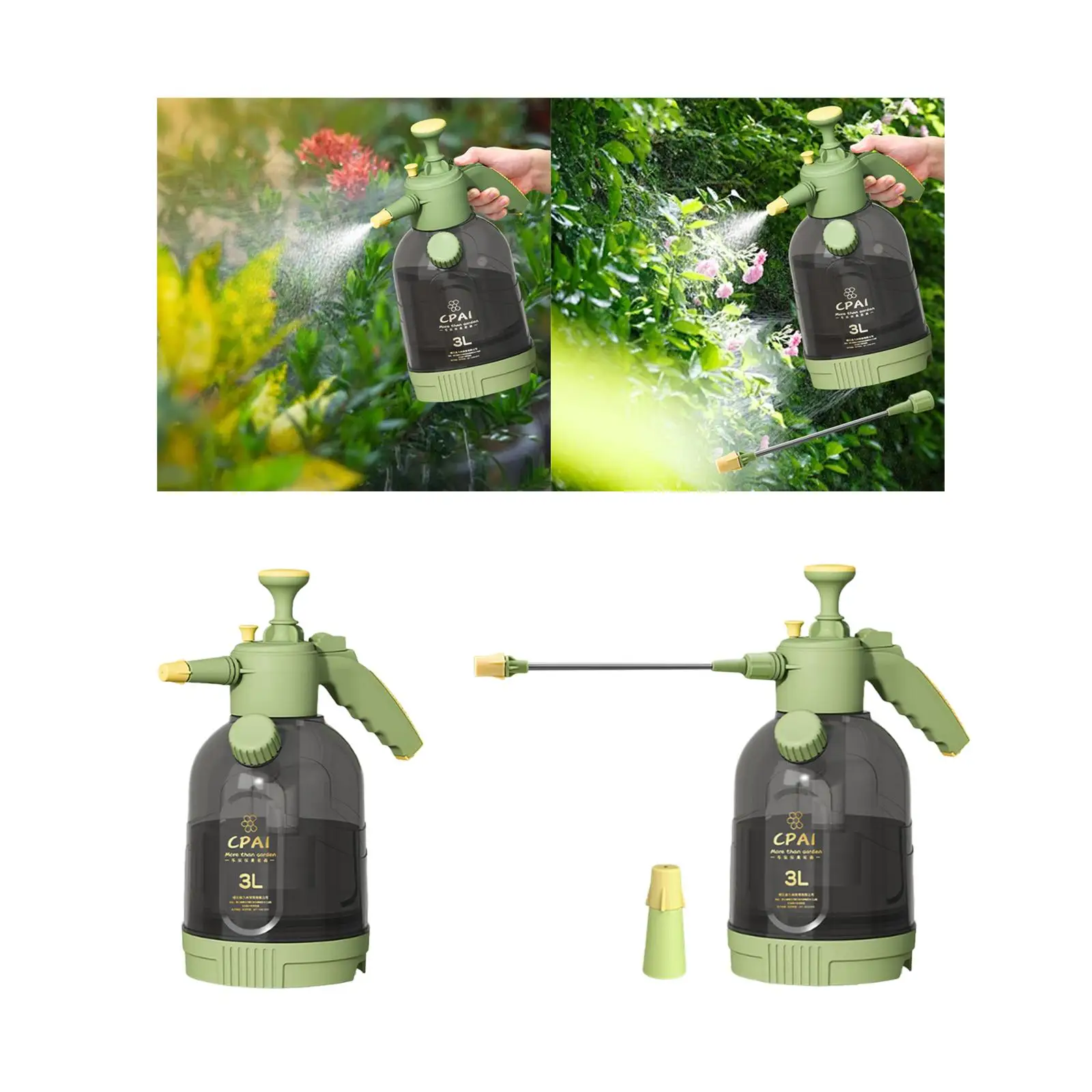 

3 Liters Garden Pump Pressure Sprayer Lightweight for Indoor Plants Multipurpose Spraying Bottle 11.8x7.6inch Watering Can