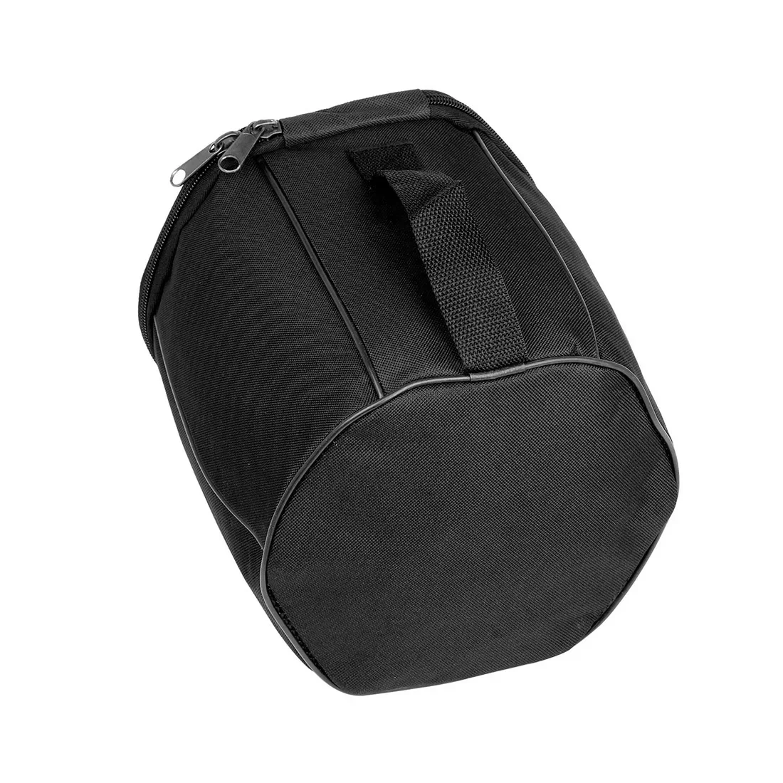IRIN Hexagonal Accordion Tote Black Handbag Cotton Bag Oxford Cloth Metal Zip Double Lining Accordion Bag Instrument Accessories