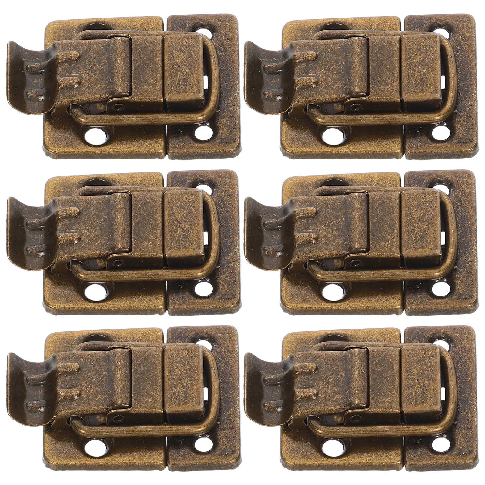 

6Pcs Vintage Iron Latch Retro Toggle Hasp Lock for Wooden Box Jewelry Case Toolbox Chest Packing Case Fastener Buckles