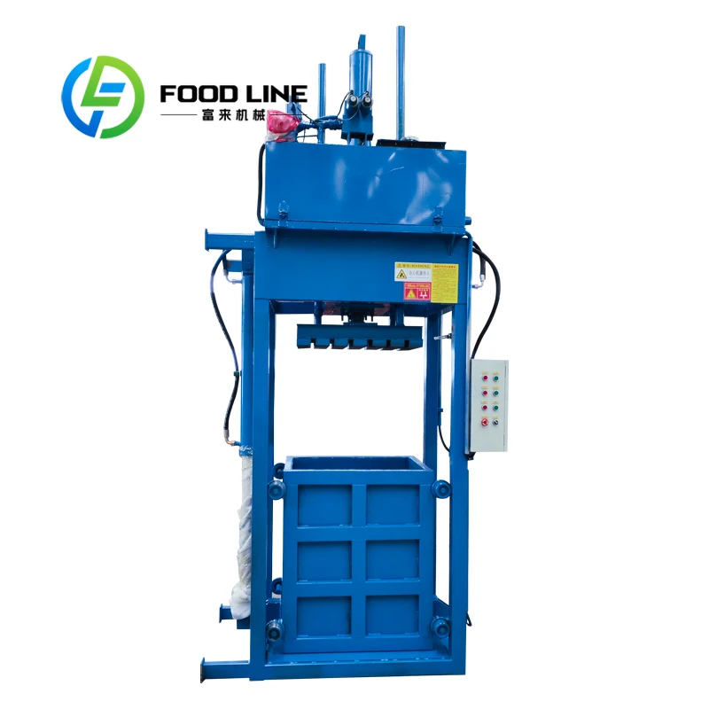 Thickened Fuselage Automatic Plastic Baler Machine Waste Paper Baler Machine PET Bottle Vertical Baler Press Machine
