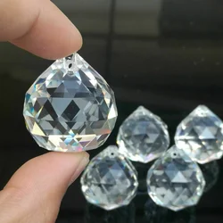 20mm Clear Transparent Glass Faceted Balls Cut-faceted Crystal Chandelier Ball For Home Hotel Lamp Decor